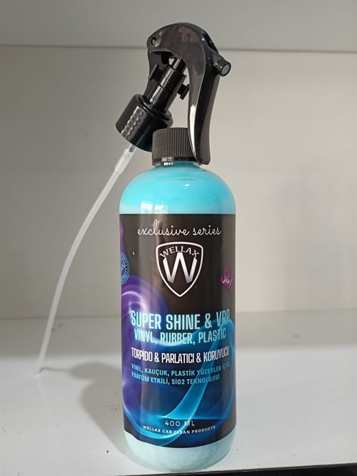 Wellax Super Shine&Vrp Vinly, Rubber, Plastic Torpido Parlatıcı Koruyucu 400 ML